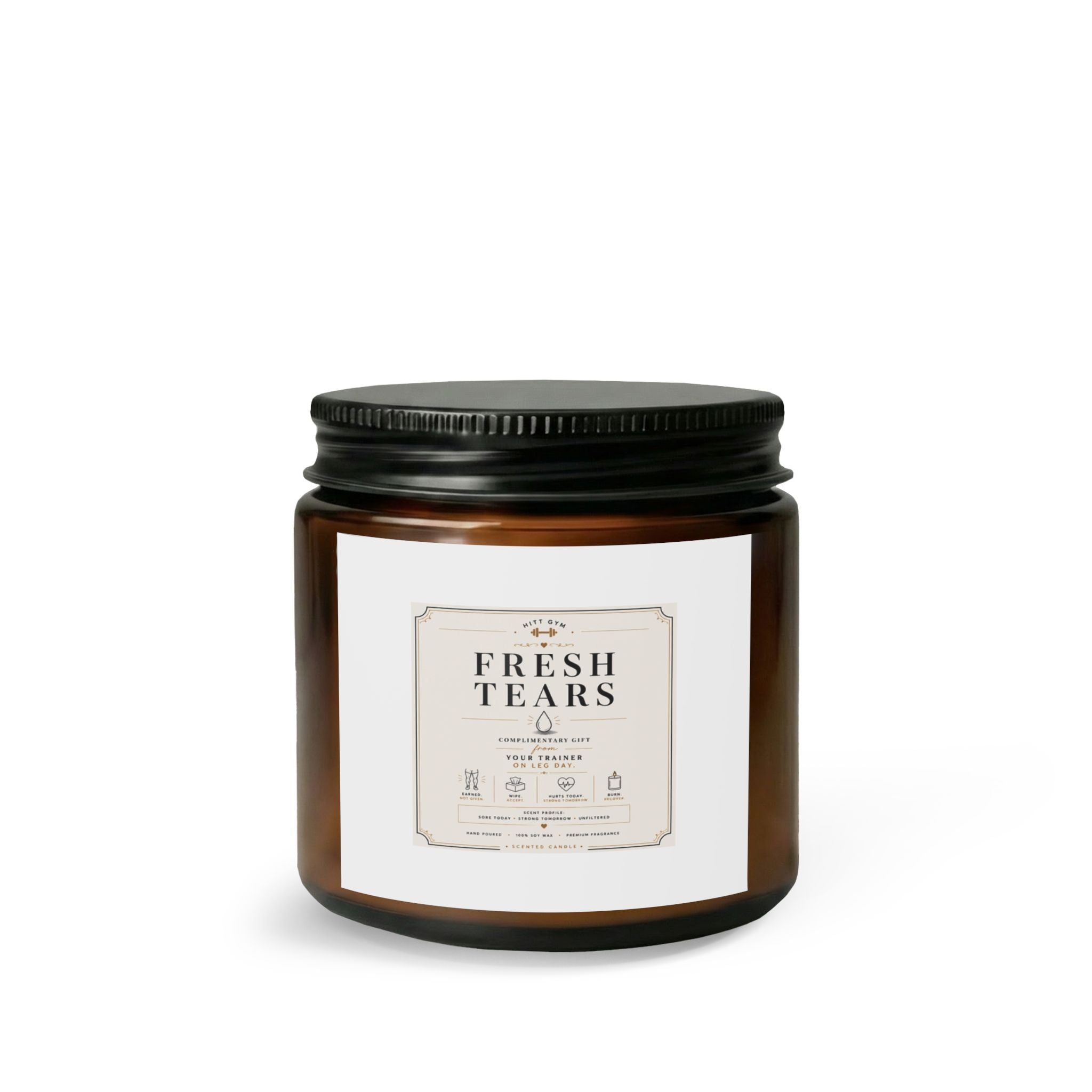 Scented Candle Gift Set — “Fresh Tears” Jar with Matches & Wick Trimmer