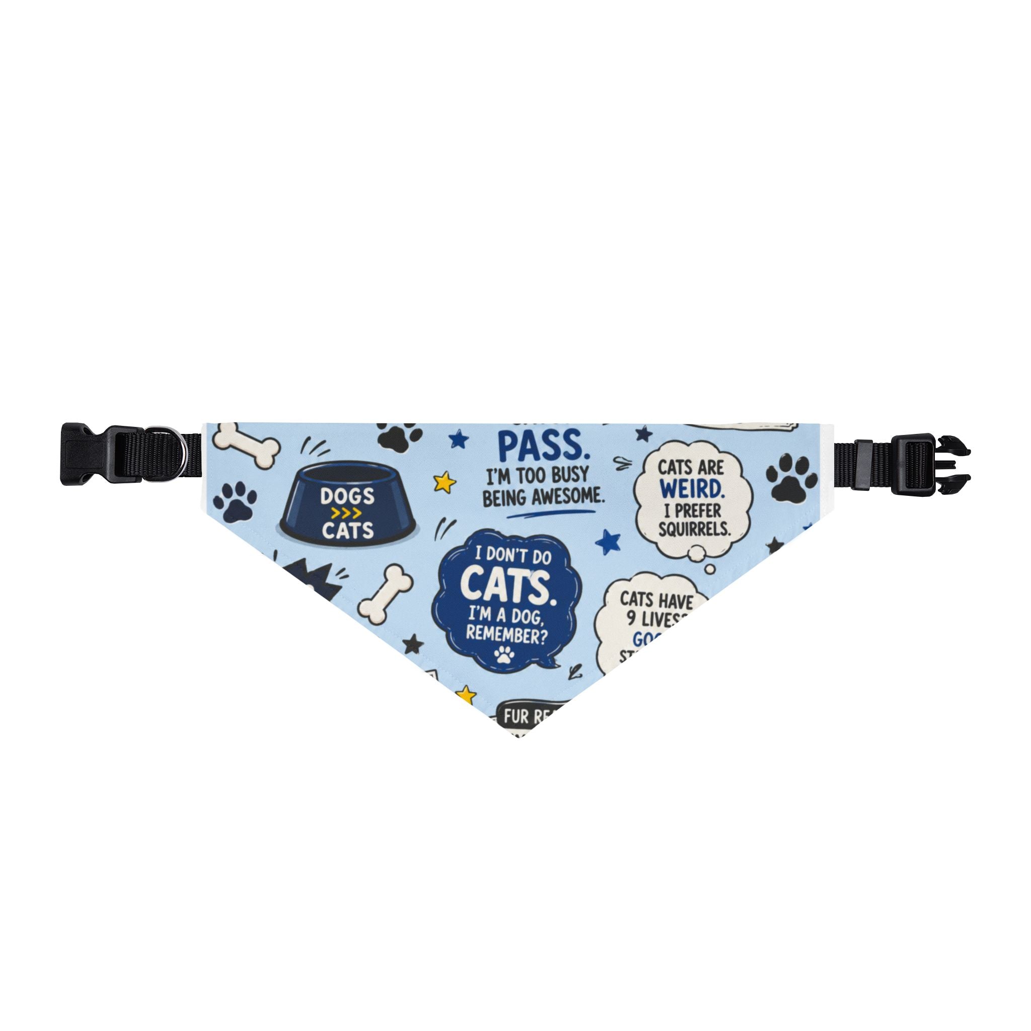 Clip-On Pet Bandana — Funny Dog & Cat Quote Bandana Collar Accessory