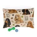 Cocker Spaniel Pattern Pet Bed – Cute Dog Illustrations & Sayings