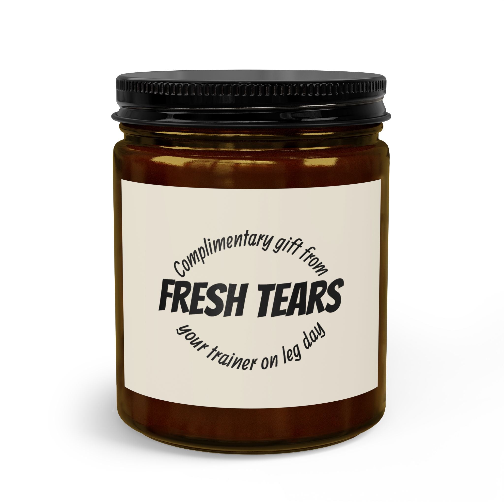 Funny Gym Trainer Candle Set with Matches & Wick Trimmer — Gym Humor, “Pain” Scent