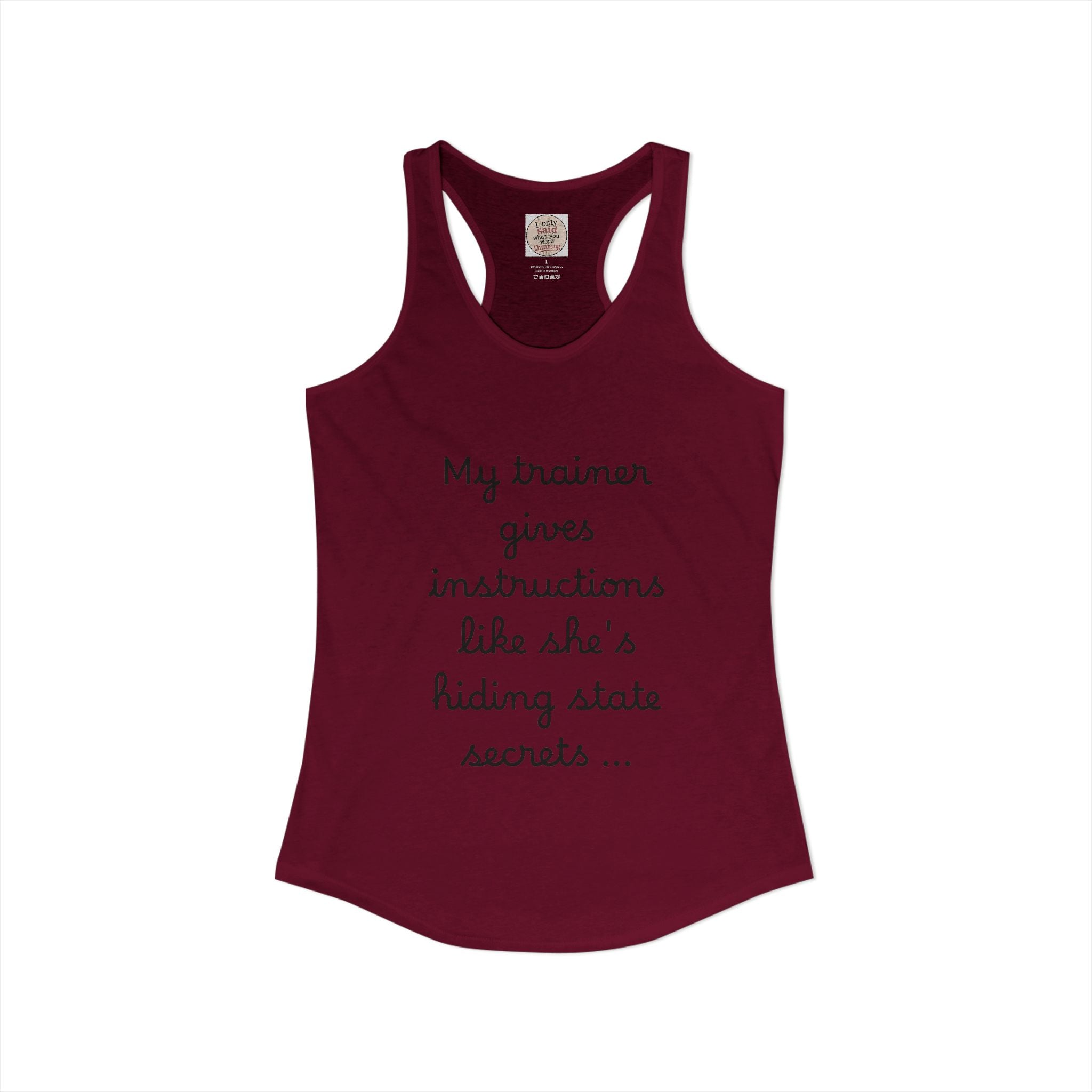 Women's quirky gym tank