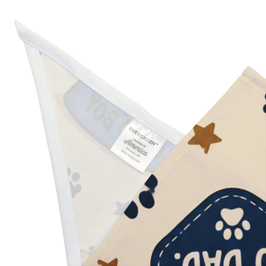 Pet Bandana — "I'm a Boy Dog to Dad" Cute Dog Bandana for Father’s Day & Pet Gifts