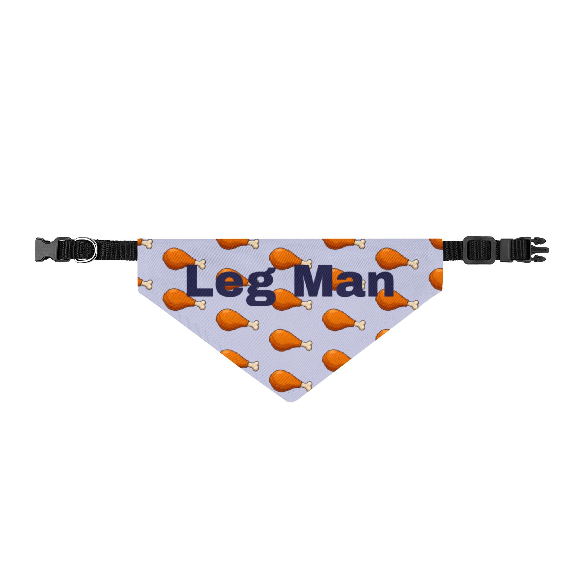 Clip-On Pet Bandana — "Leg man" Tennis Pattern Dog Collar Bandana