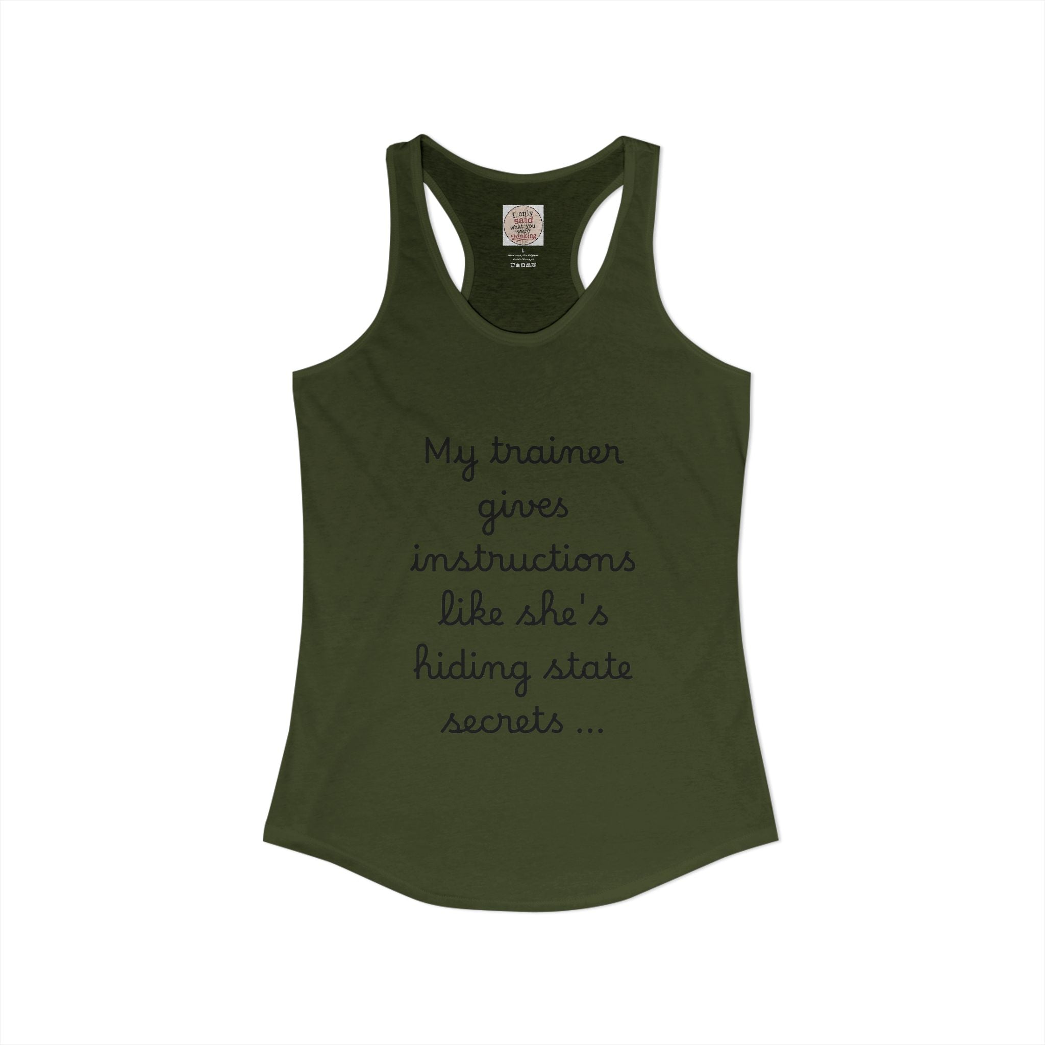 Women's quirky gym tank