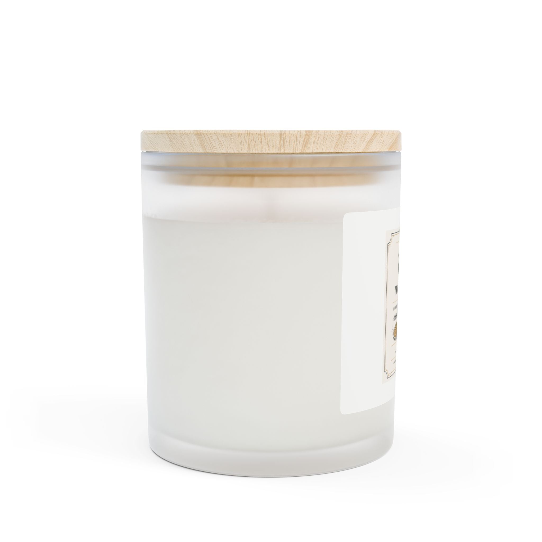 Frosted Glass Candle — 'Hell Workout' Scented Candle, 11oz Aromatherapy Jar with Wooden Lid