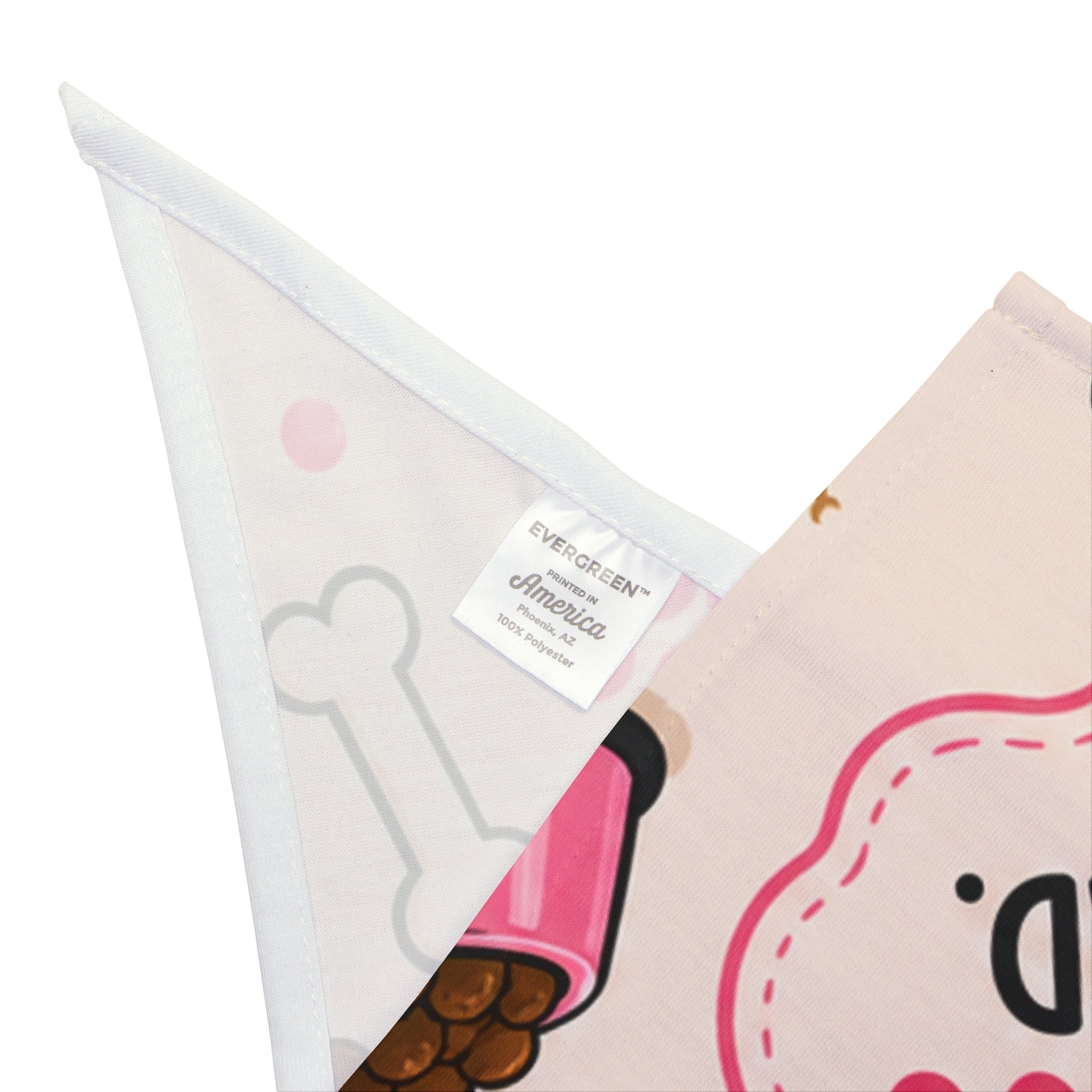 I'm a Girl Dog to Dad Pet Bandana — Pink Cute Paw Print Dog Scarf for Dads, Father’s Day Gift