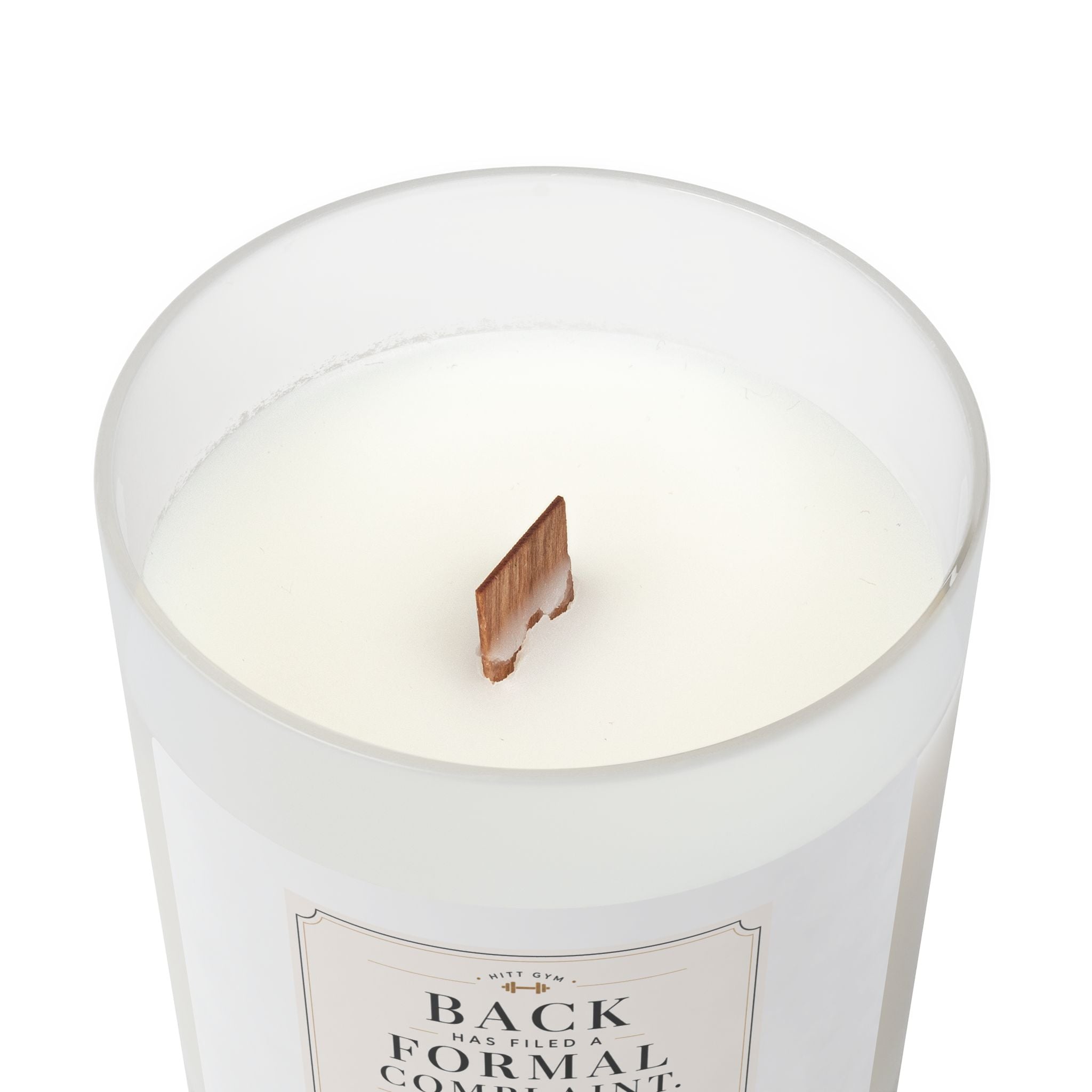 11oz Frosted Glass Candle — 'Back Has Filed A Formal Complaint' Scented Jar