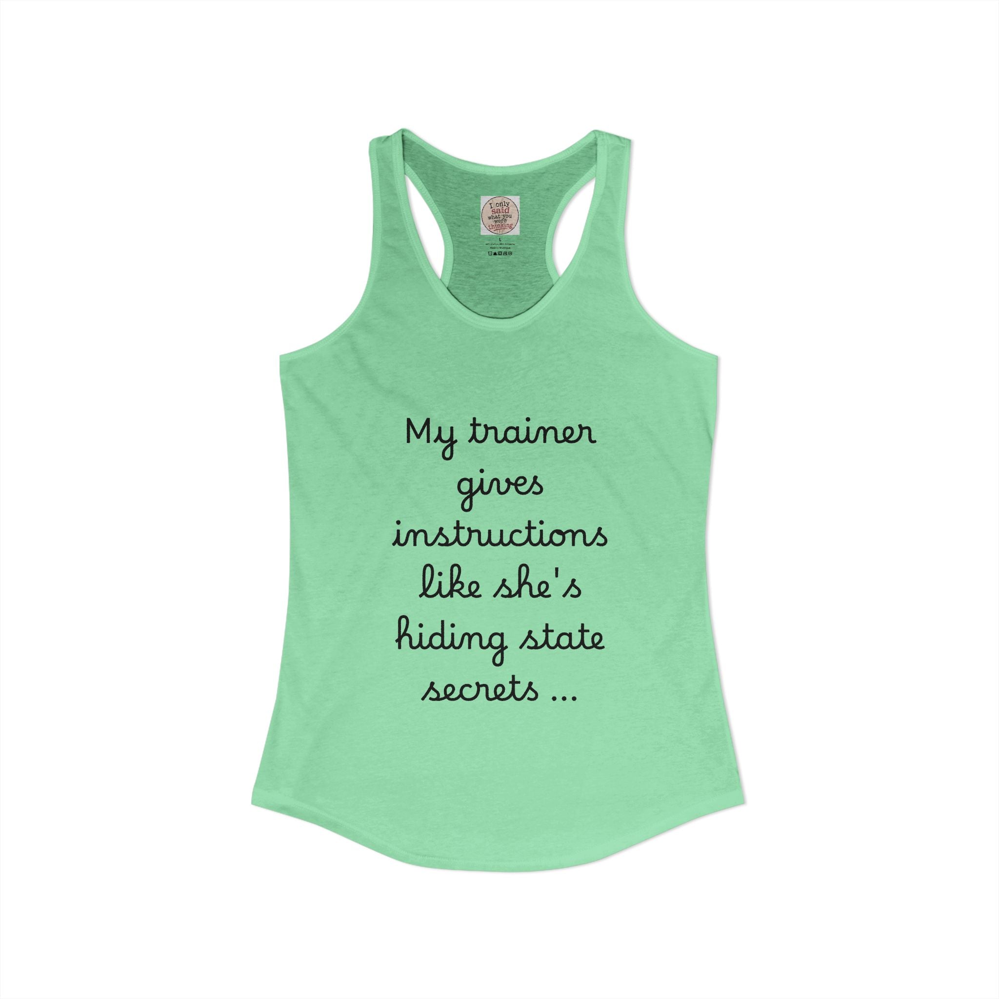 Women's quirky gym tank