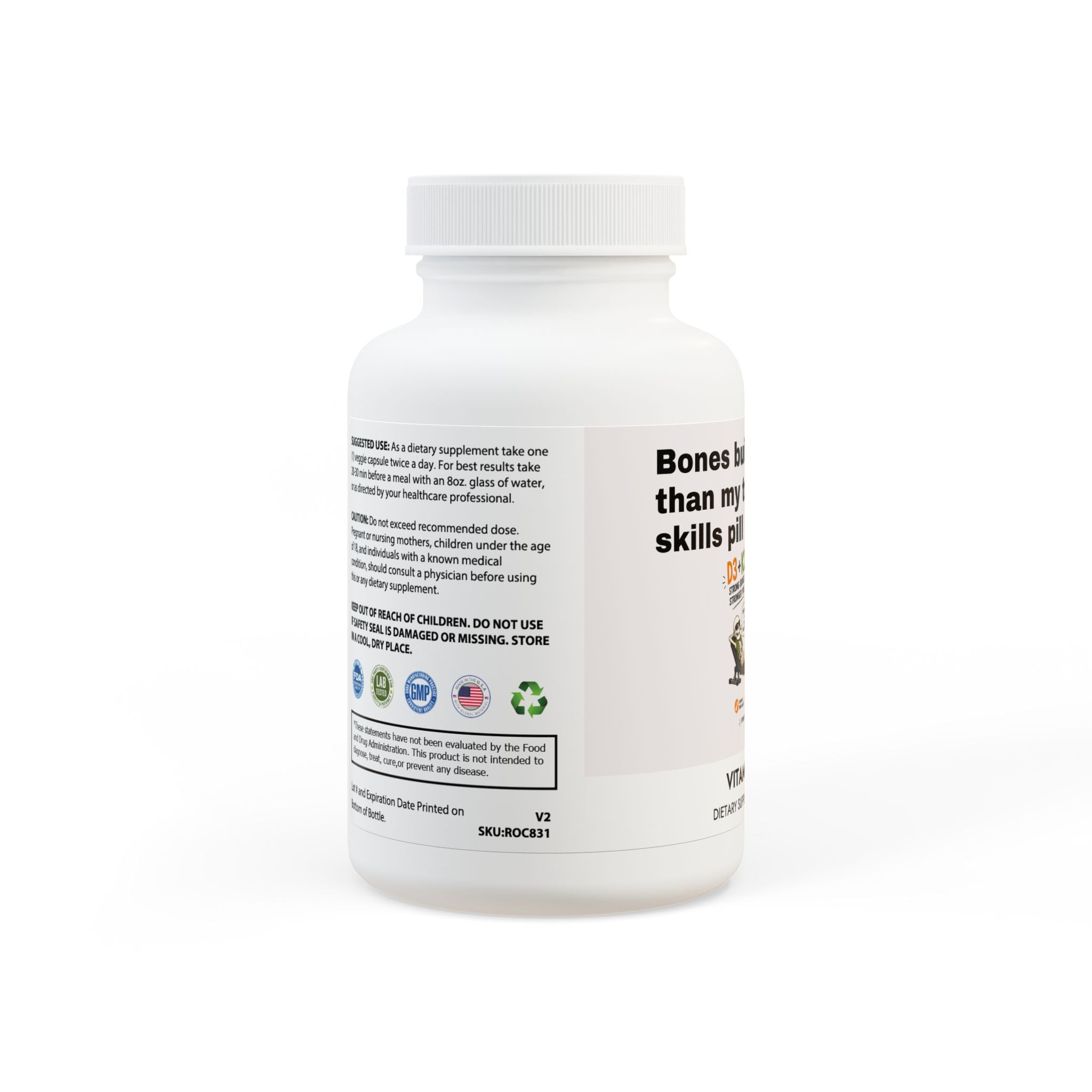 Vitamin K2 + D3 Supplement (60 Capsules)