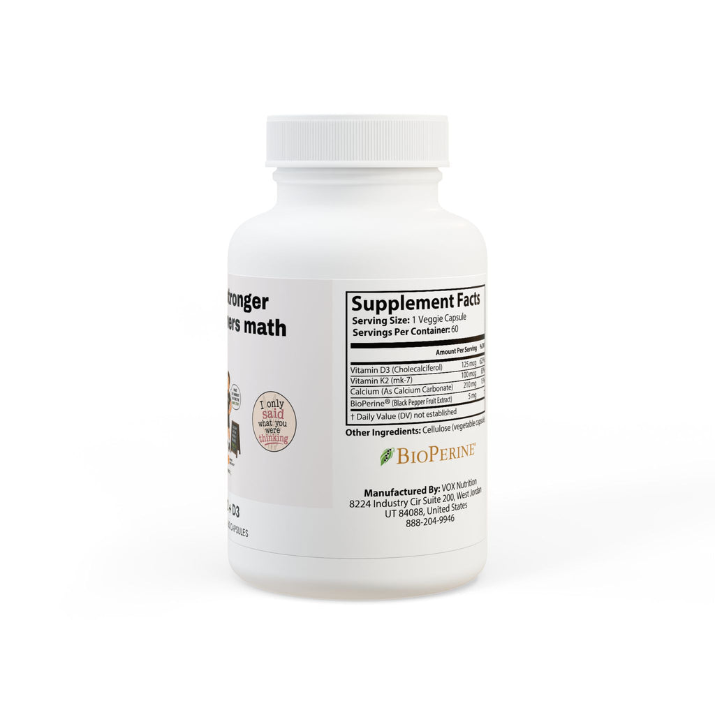 Vitamin K2 + D3 Supplement (60 Capsules)