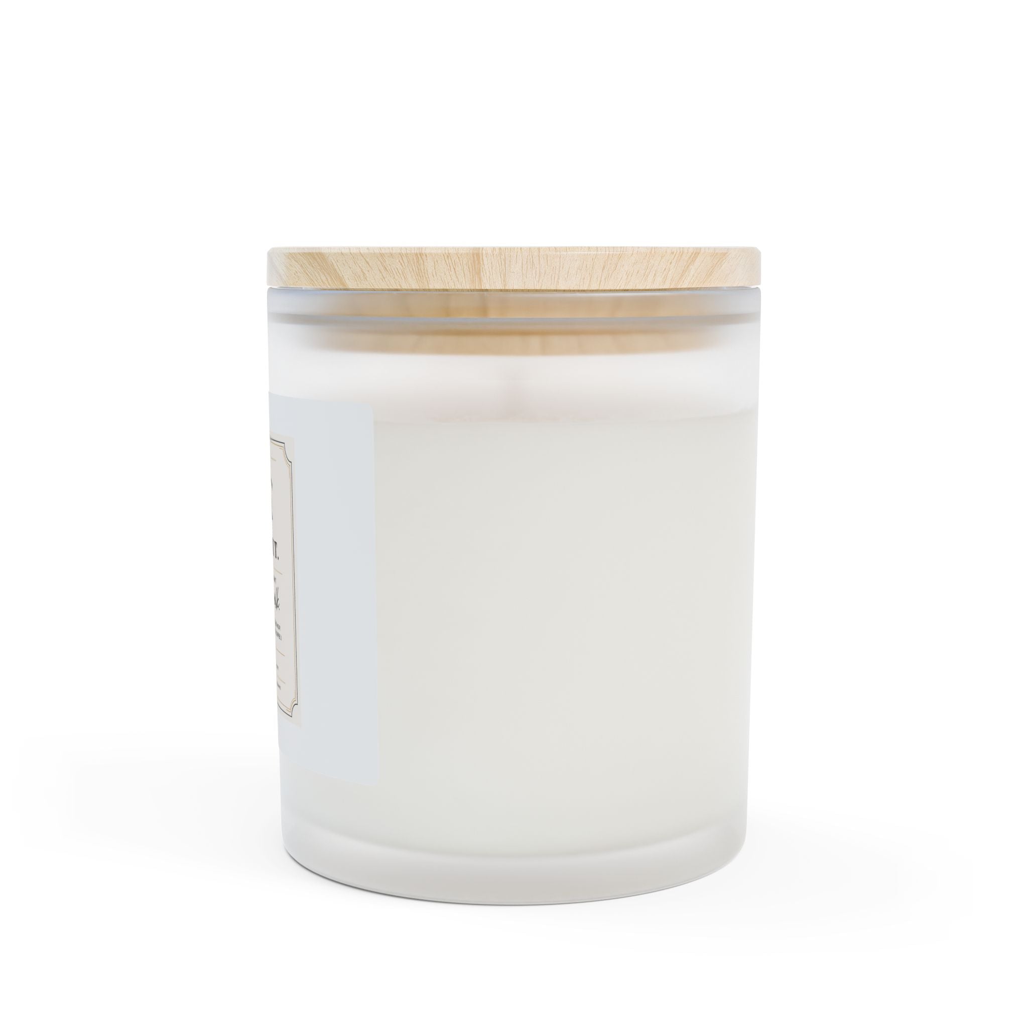 Frosted Glass Candle — 'Hell Workout' Scented Candle, 11oz Aromatherapy Jar with Wooden Lid