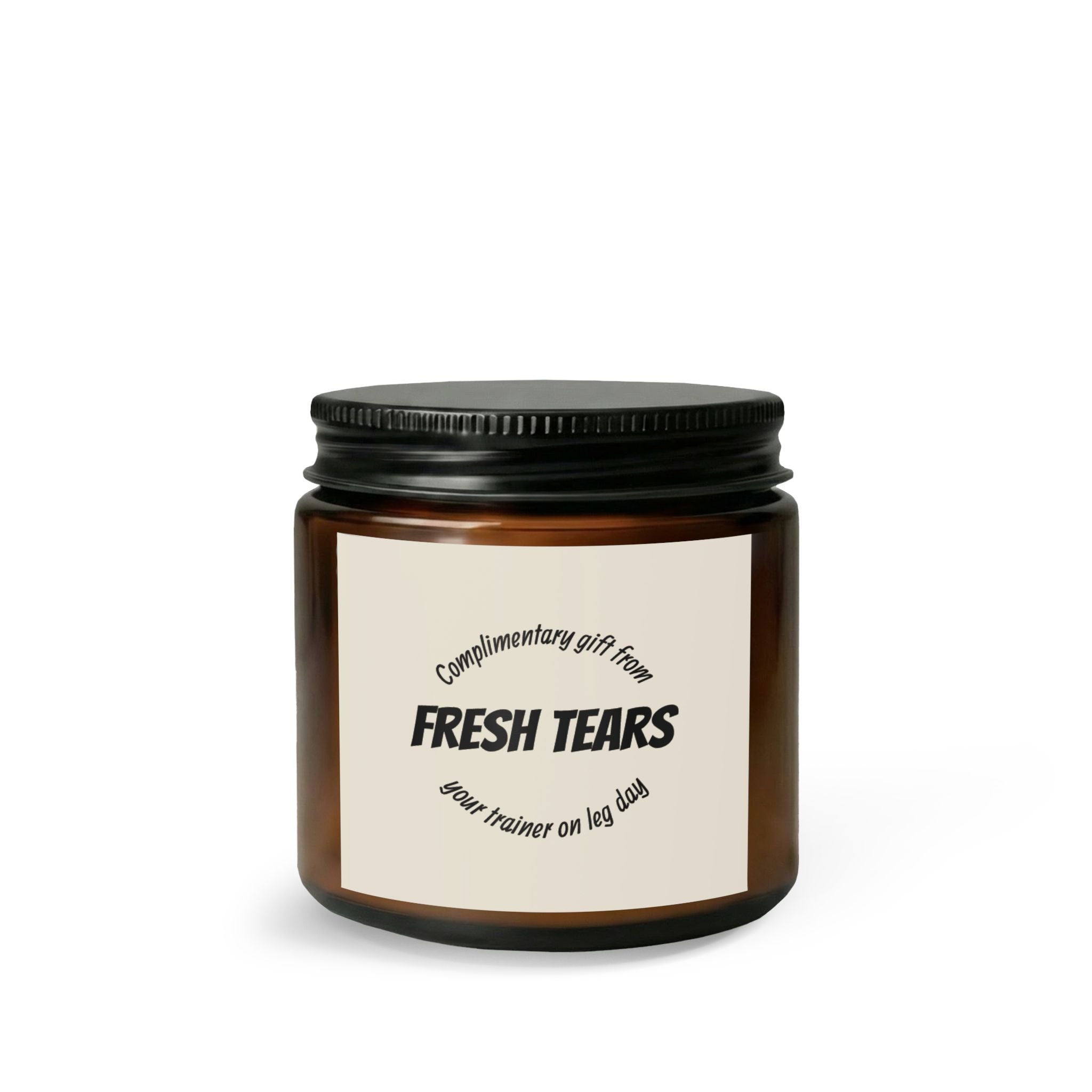 Funny Gym Trainer Candle Set with Matches & Wick Trimmer — Gym Humor, “Pain” Scent