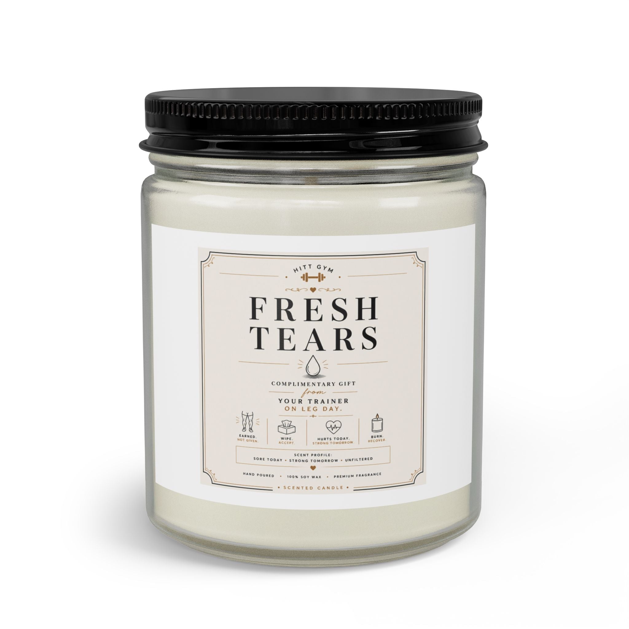 Scented Candle Gift Set — “Fresh Tears” Jar with Matches & Wick Trimmer