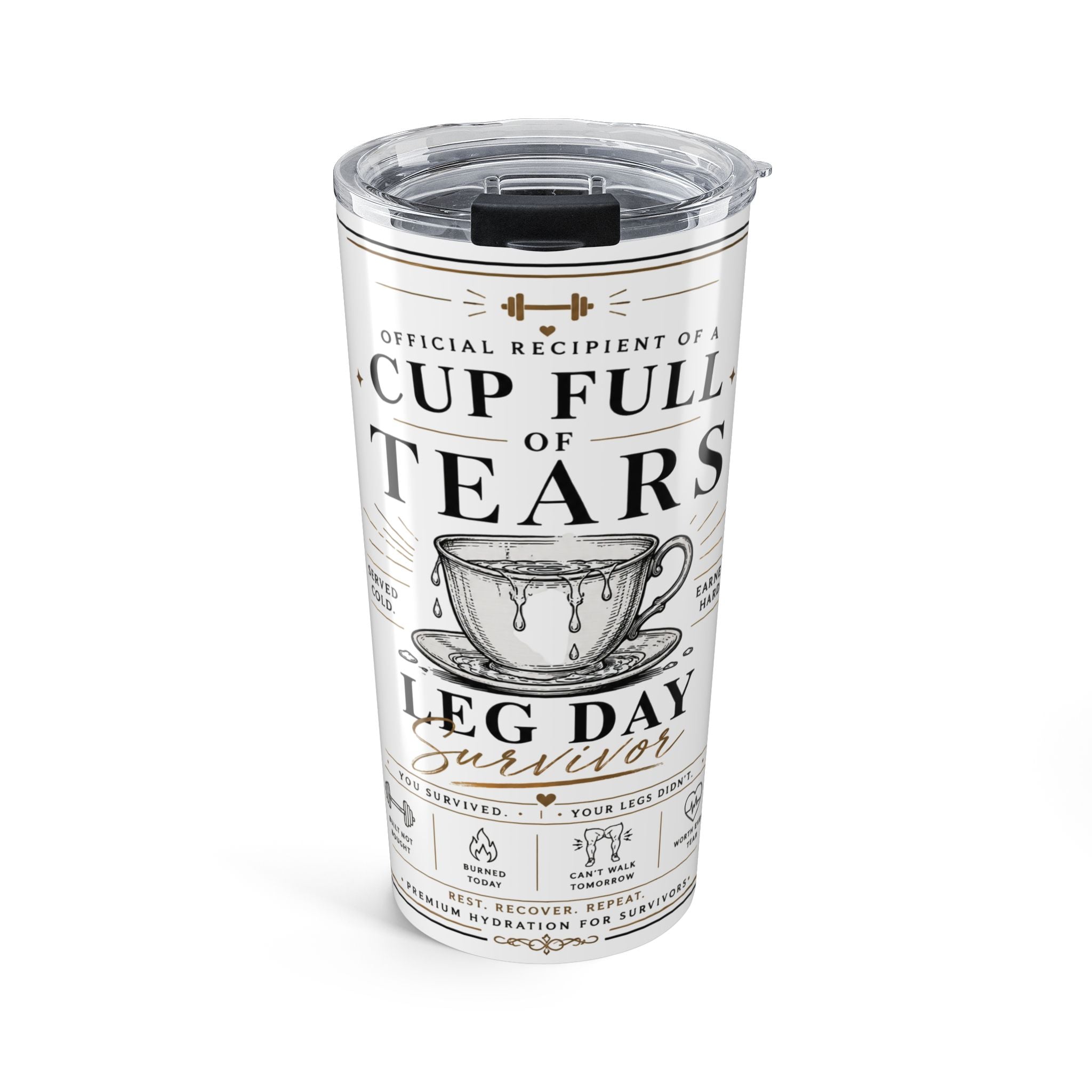 Funny Gym Humor 20oz Tumbler — Bold Workout Motivation