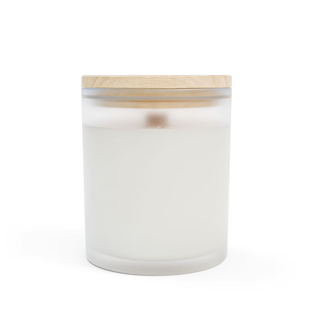 Frosted Glass Candle — 'Hell Workout' Scented Candle, 11oz Aromatherapy Jar with Wooden Lid